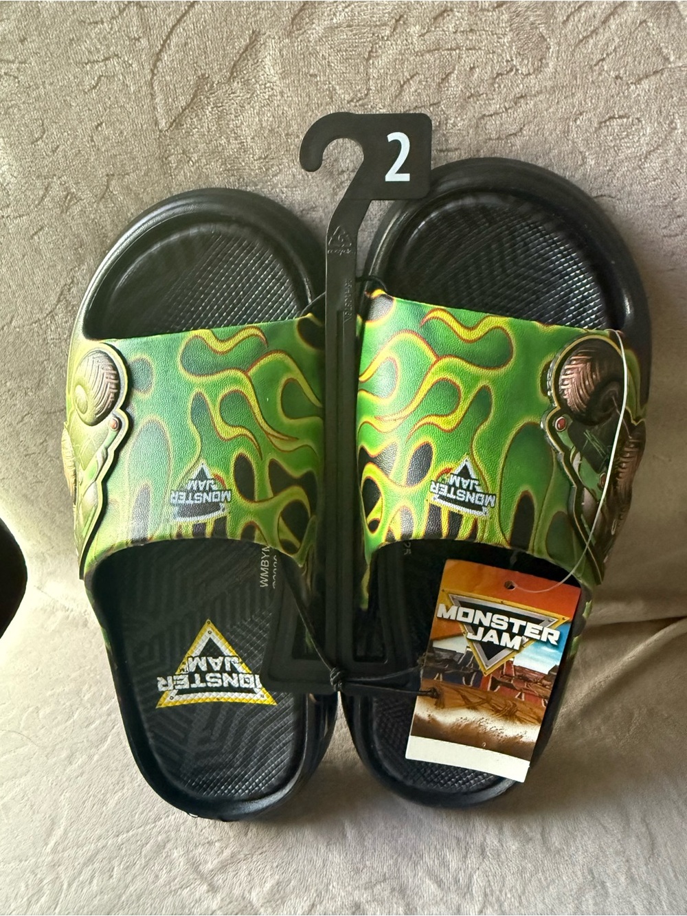 Monster Jam Little and Big Boys Slide Sandals